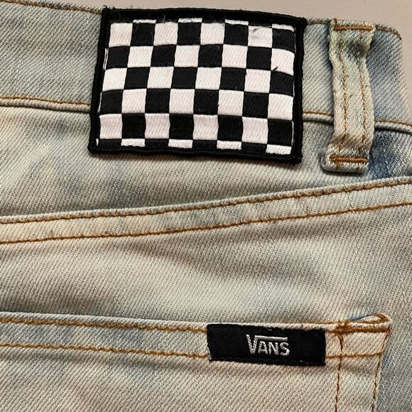 VANS Bleached Five Pocket Straight Leg Mid-Rise Jeans size 7 - Picture 2 of 5